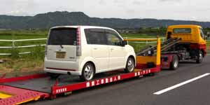 車載車による車両引き取り